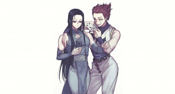 Картинка аниме hunter+x+hunter хисока иллуми