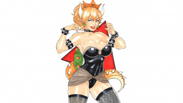 Картинка рисованное elberty+oliveira девушка фон взгляд хвост рога