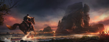 Картинка red+dead+redemption+2 видео+игры парень лошадь