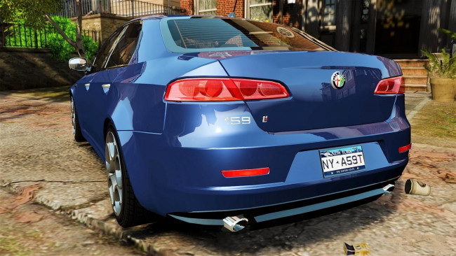 Обои картинки фото видео игры, grand theft auto iv, alfa, romeo, 169, синий