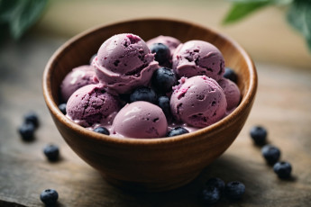 Картинка 3д+графика еда- food ягоды мороженое черника