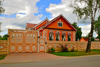 Картинка города -+здания +дома вятское село некрасовский район ярославская область россия фасад русский дом