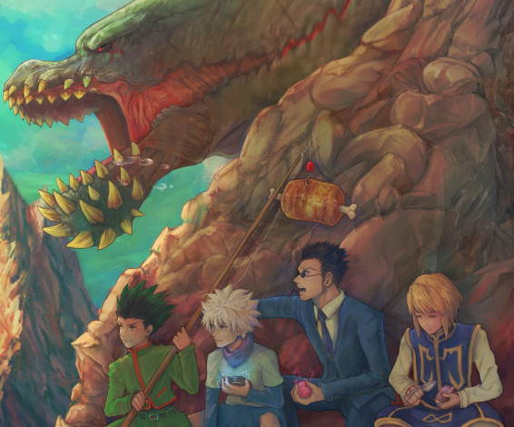 Обои картинки фото аниме, hunter x hunter, охота