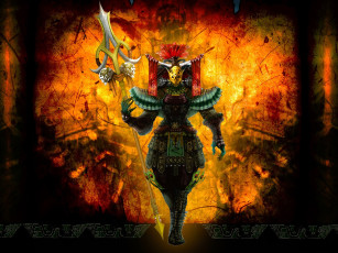 обоя видео игры, red cliff, персонаж, костюм, посох