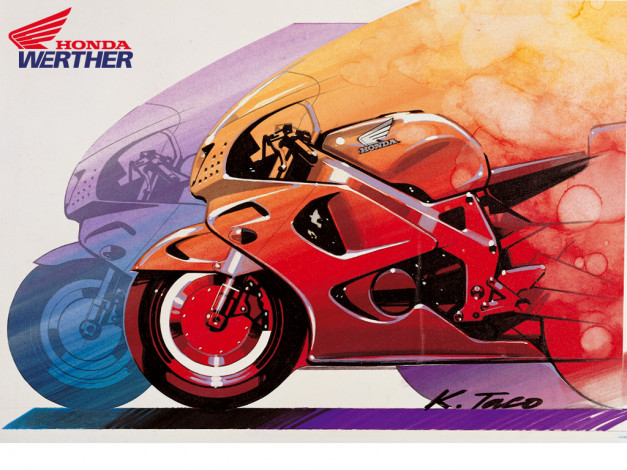 Обои картинки фото мотоциклы, рисованные