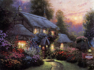 Картинка thomas kinkade рисованные города