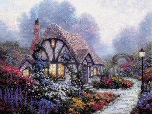 Картинка thomas kinkade рисованные природа