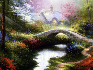 Картинка thomas kinkade рисованные природа