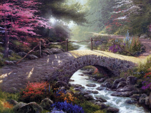 Картинка thomas kinkade рисованные природа