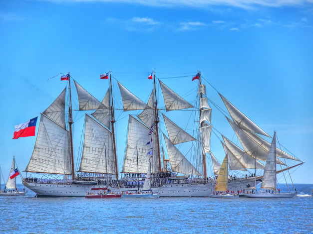 Обои картинки фото корабли, разные, вместе