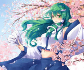 Картинка kochiya sanae аниме touhou