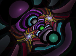 Картинка 3д графика fractal фракталы цвета узор