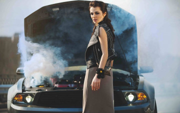 Картинка автомобили авто девушками ford mustang сати казанова