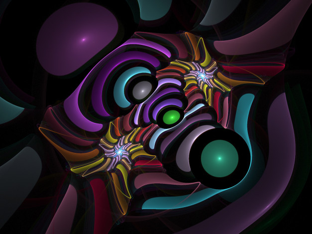 Обои картинки фото 3д, графика, fractal, фракталы, цвета, узор