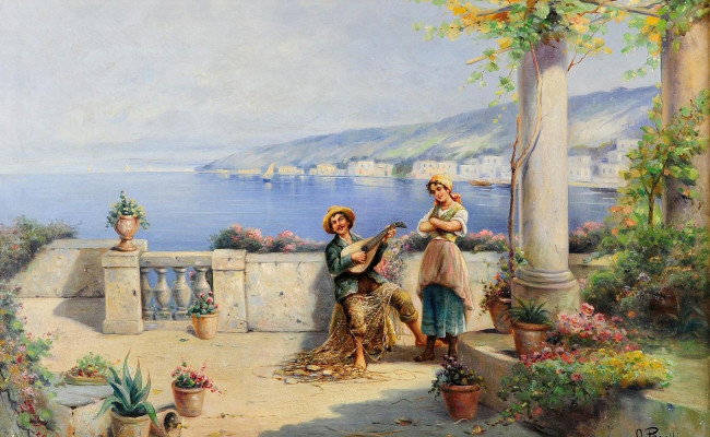 Обои картинки фото рисованные, pasetti, влюбленный, рыбак, o, 