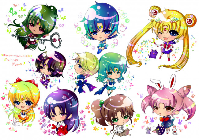 Обои картинки фото аниме, sailor, moon, bishoujo, senshi