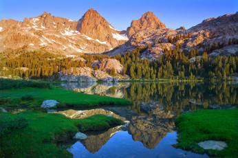 Картинка ansel adams wilderness природа реки озера горы озеро mount ritter banner peak lake ediza