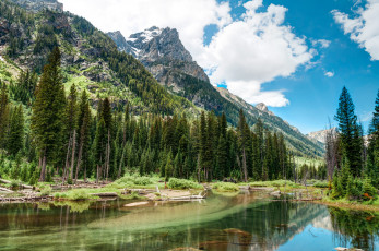 Картинка природа реки озера сша штат вайоминг