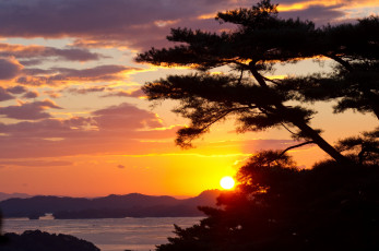 Картинка природа восходы закаты река китай