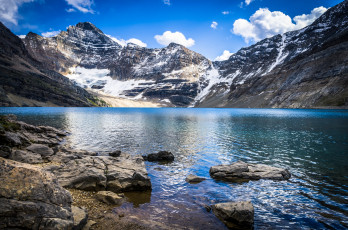 Картинка природа реки озера пейзаж горы облака камни