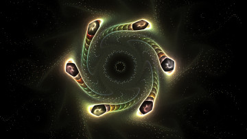 Картинка 3д графика fractal фракталы цвета фон узор