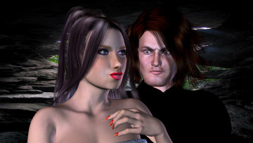 Картинка 3д графика people люди девушка мужчина