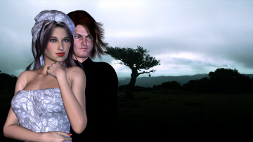 Картинка 3д графика people люди девушка мужчина