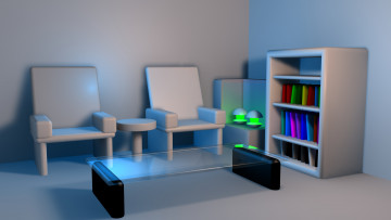 Картинка 3д графика realism реализм кресла книги стол ролки porsche элитные спортивные германия