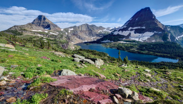 Картинка природа реки озера штат монтана сша