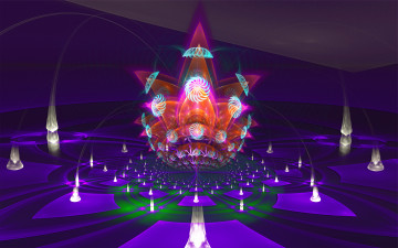 Картинка 3д графика fractal фракталы узор фон цвет