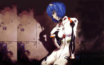 Картинка аниме evangelion neon genesis ayanami rei