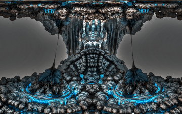 Картинка 3д графика fractal фракталы цвета фон узор