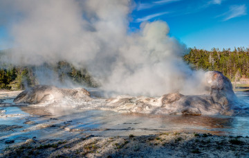 Картинка природа стихия гейзер сша штат вайоминг