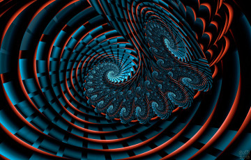 Картинка 3д графика fractal фракталы цвета фон узор