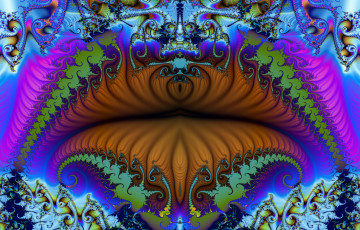 Картинка 3д графика fractal фракталы узор цвета фон