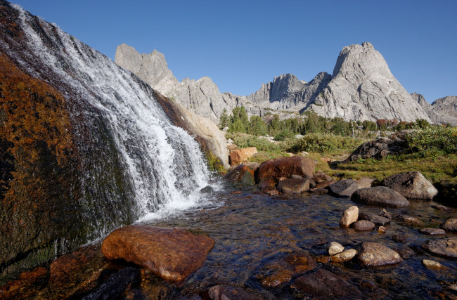 Обои картинки фото природа, водопады, сша, штат, вайоминг