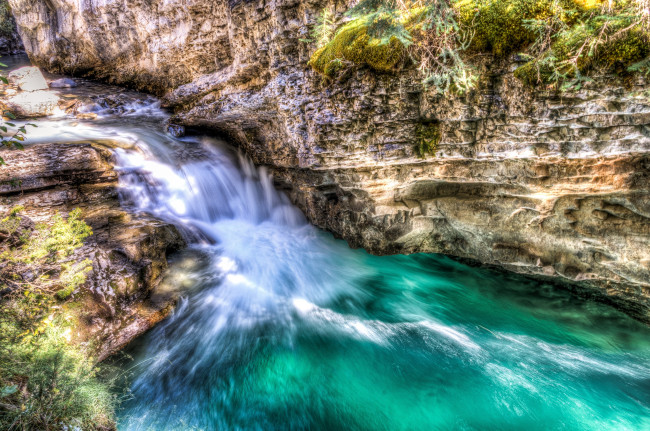 Обои картинки фото природа, водопады, вода, поток