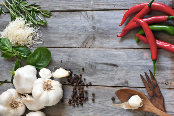 Картинка еда разное специи перец чеснок
