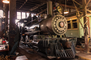 Картинка техника паровозы депо паровоз