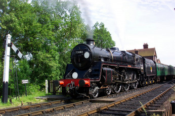 Картинка техника паровозы состав паровоз железная дорога рельсы