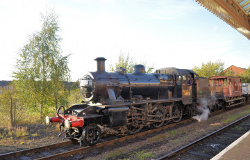 Картинка техника паровозы паровоз рельсы дорога железная