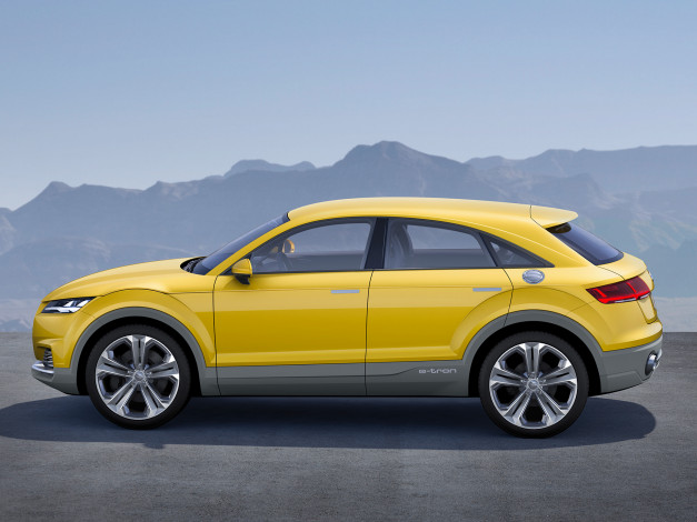 Обои картинки фото автомобили, audi, offroad, tt, желтый, 2014, concept