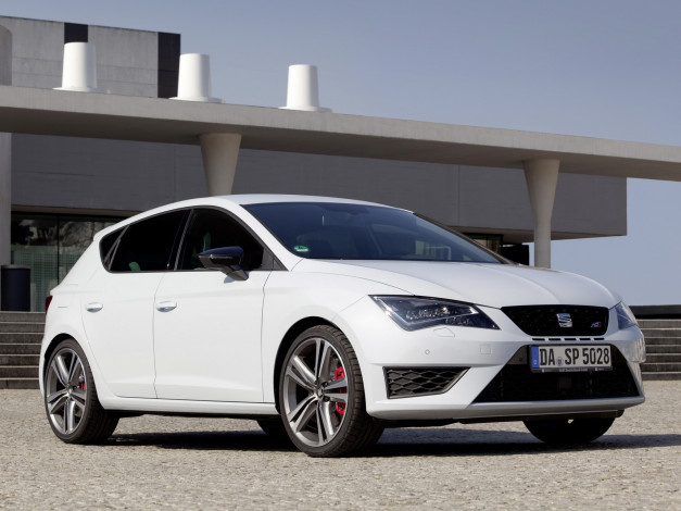 Обои картинки фото автомобили, seat, 2014, cupra, leon, светлый