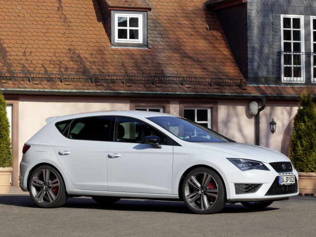 Обои картинки фото автомобили, seat, светлый, 2014, cupra, leon