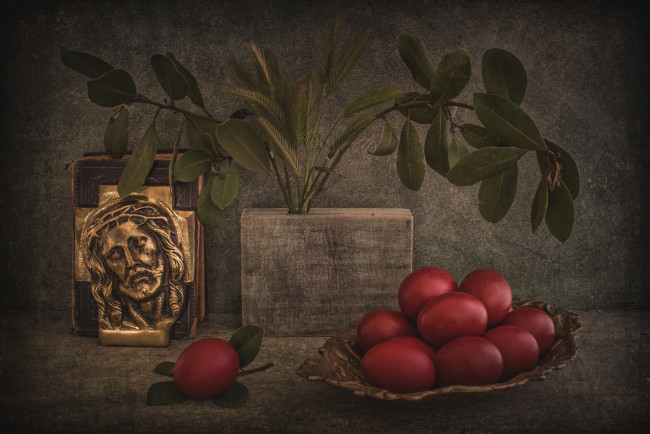 Обои картинки фото праздничные, пасха, христос, яйца