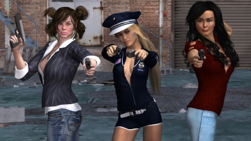 Картинка 3д+графика фантазия+ fantasy фон взгляд девушки оружие