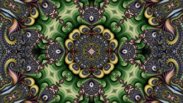 Картинка 3д+графика фракталы+ fractal цвета фон узор