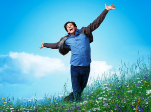 обоя кино фильмы, yes man, луг, радость, джим, керри, актер, всегда, говори, да