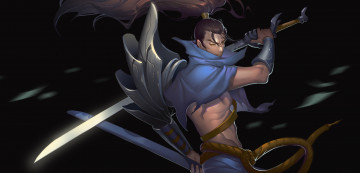 Картинка видео+игры league+of+legends взгляд мужчина оружие фон yasuo