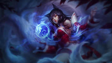 Картинка видео+игры league+of+legends фон взгляд девушка ahri